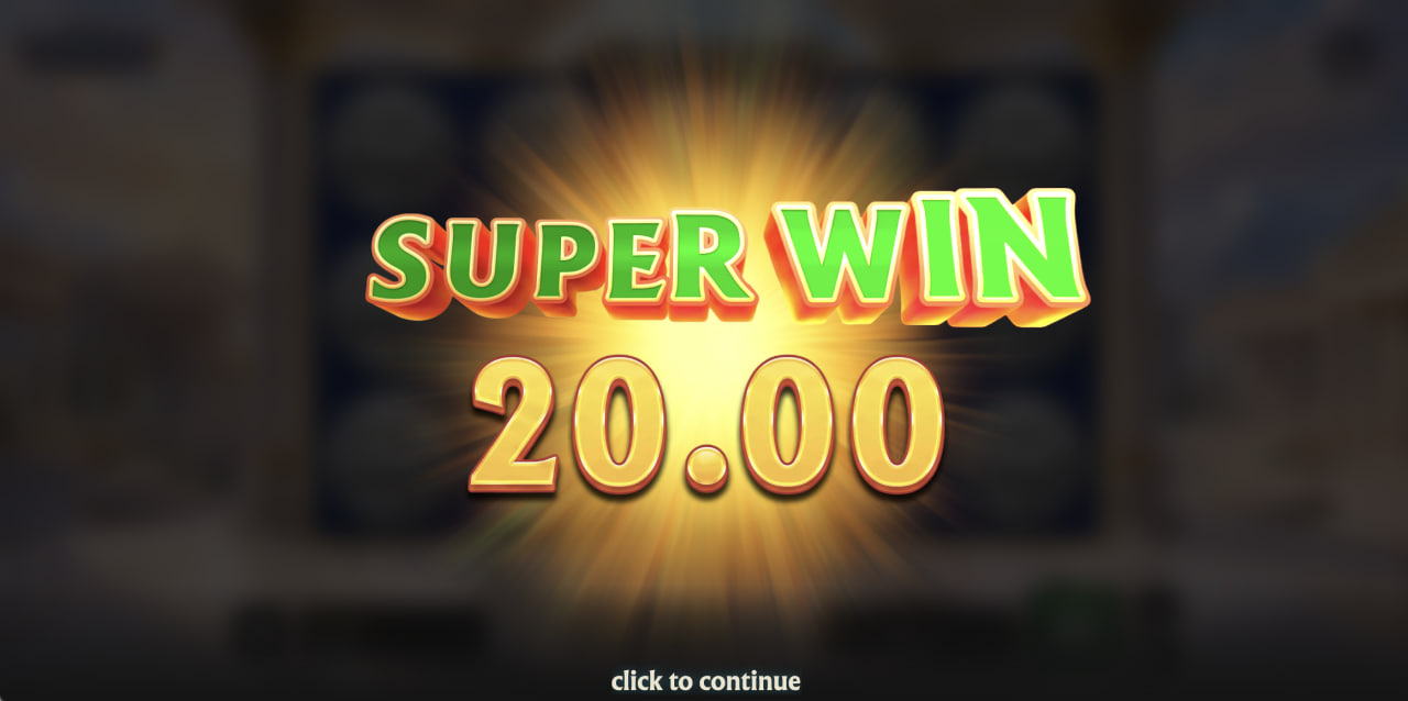 Animacja Super Win w Zeus Flip z kolumnami greckiej świątyni w tle